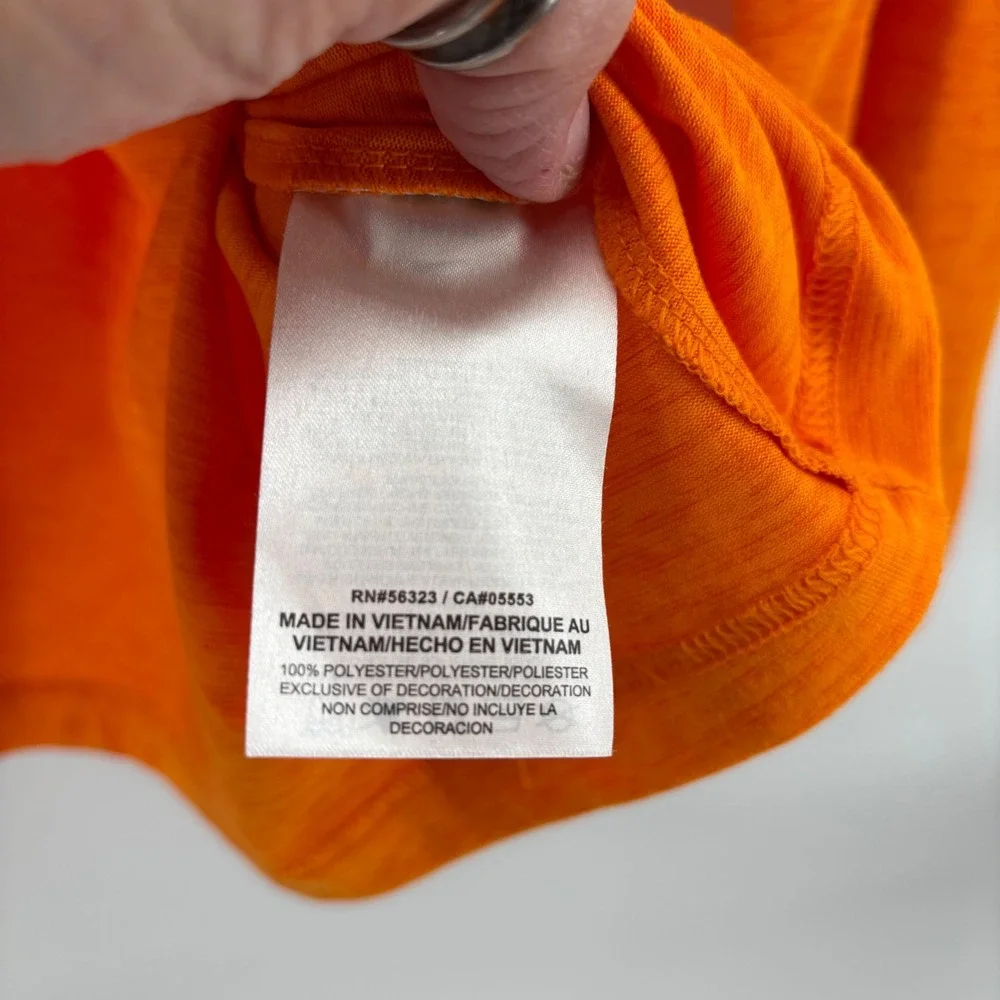 Nike Mens Long Sleeve T-Shirt XXL Orange Tennessee Volunteers Dri-Fit Rocky Top